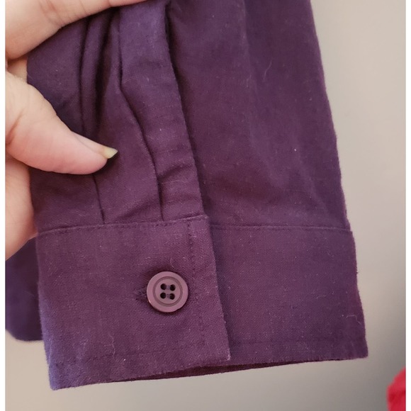 Women's Plus - Preowned Long Sleeve Purple Embroidered Top -CJ Banks - Size 3X - Picture 6 of 9